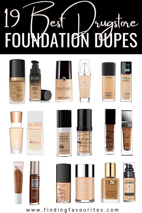 drugstore makeup foundation dupes